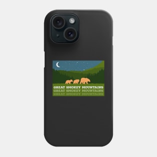 Great Smokey Mountains Bear Design Phone Case