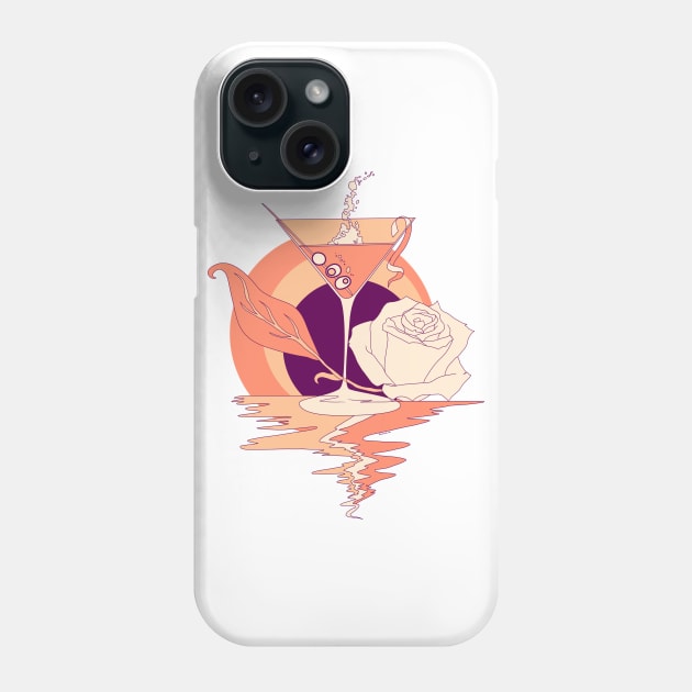 Peach Martini and Rose Phone Case by kenallouis