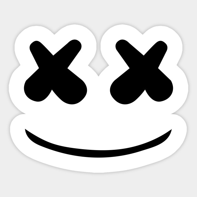 Marshmallow Face Type Marshmallow Face Design Sticker Teepublic