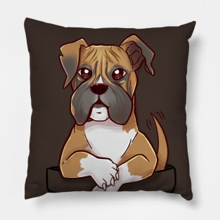 Pocket Cute Boxer Dog Pillow