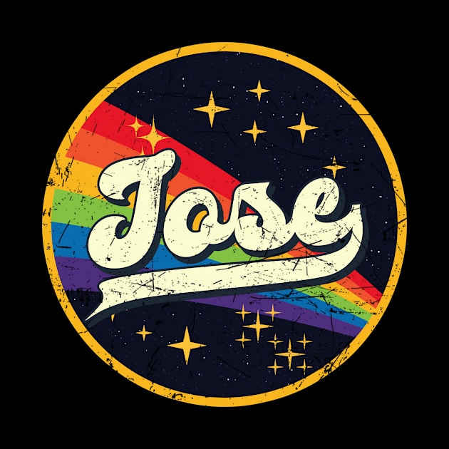 Jose // Rainbow In Space Vintage Grunge-Style by LMW Art