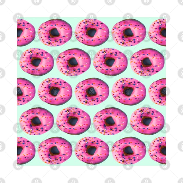 1980s cute kawaii pastel mint pink donuts by Tina