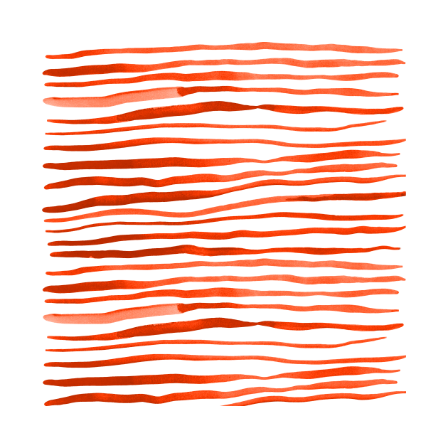 Irregular watercolor lines - orange by wackapacka