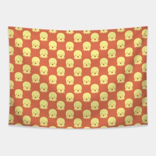 Kissy Face Yellow Octopus Pattern Tapestry