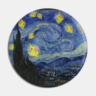 Cockatiel Starry Night Pin