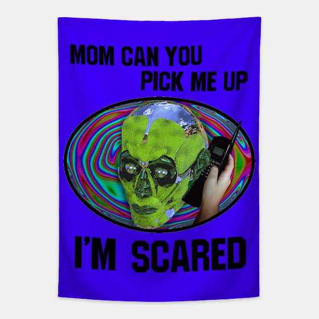 mom can you pick me up im scared 🚙 Tapestry by blueversion