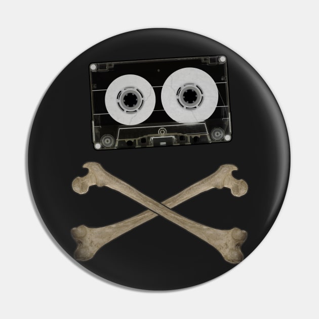 Mixtape and Oldscool Music Piracy Tape Cassette Pin by Quentin1984