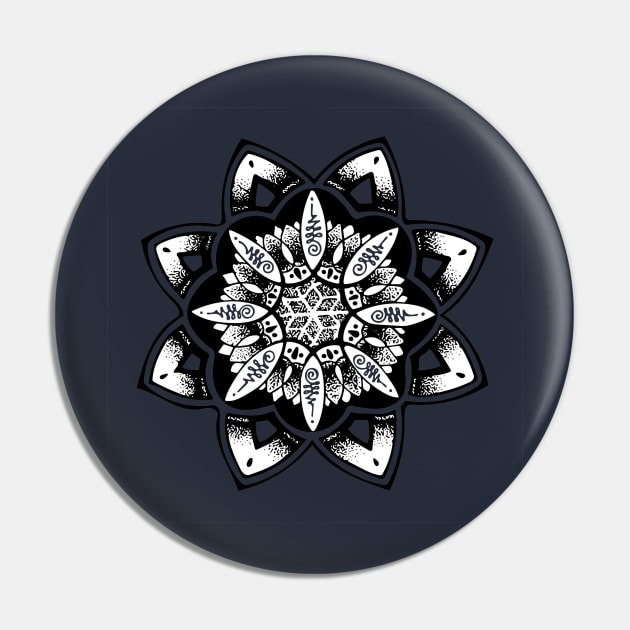 Unalome Mandala Pin by accrescent