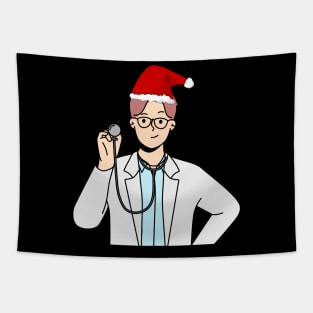 Doctor Christmas Physician GP Practitioner Festive Present Tapestry