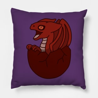 Cute baby dragon hatching Pillow