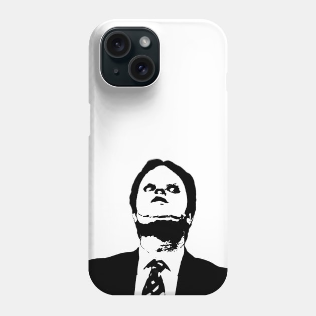 Dwight Wearing CPR Dummy Face Mask Funny Office Fan Art Phone Case by graphicbombdesigns