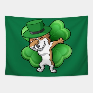 Corgi Dog Leprechaun Lucky Irish St Patricks Day Tapestry