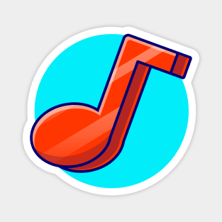 Colorful Music Note Cartoon Vector Icon Illustration (3) Magnet