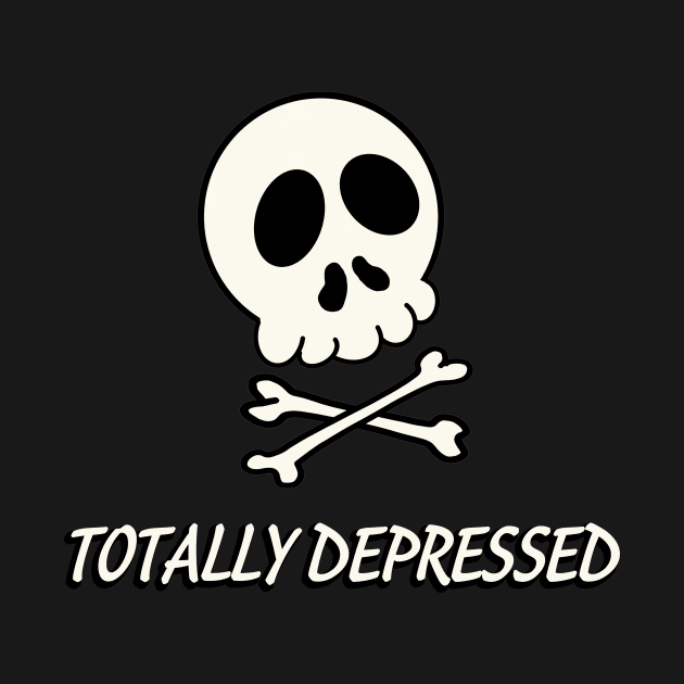 Totally Depressed Rockabilly Skull by Foxxy Merch