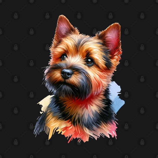 Norwich Terrier Watercolor - Beautiful Dog by Edd Paint Something