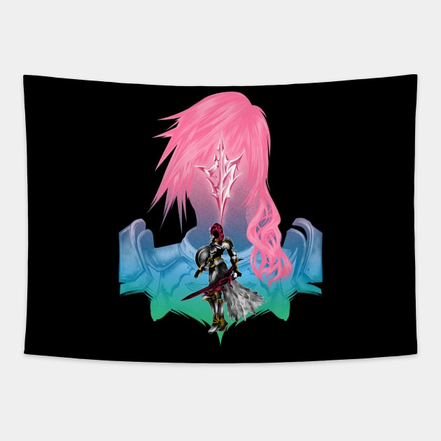 Lightning of FFXIII Tapestry by SourKrispop