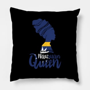 Nauruan Queen Nauru Flag Afro Roots Pillow