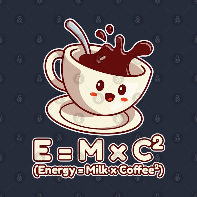 Funny Science E=MC2 Coffee Energy Milk Coffee Formula Physics by Seaside Designs