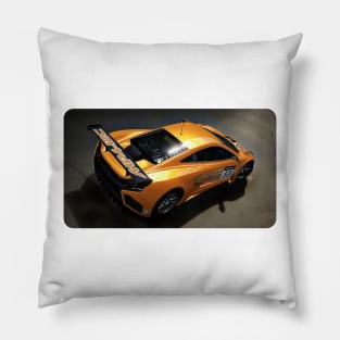 McLaren MP4-12C Cartoon Drawing Action Print Pillow