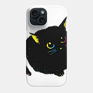 Cute black kitten Phone Case