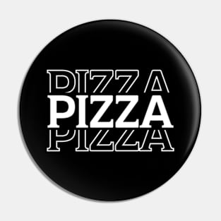 Pizza Pizza Pizza Lover Funny Cute Retro Pin