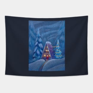 Winter house Tapestry