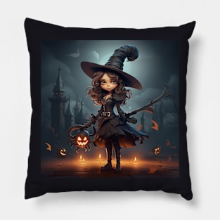 Happy halloween witch Pillow