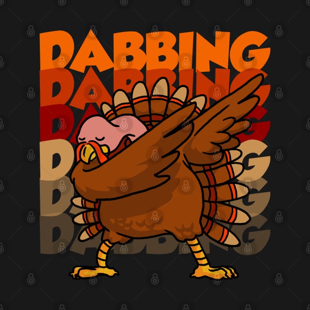 Dabbing Turkey Shirt Thanksgiving Dabbing Dabbing Y'all Tshirt by vo_maria