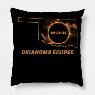 Total Solar Eclipse 2024 Oklahoma Pillow