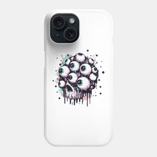 Eyeball skull horror Phone Case