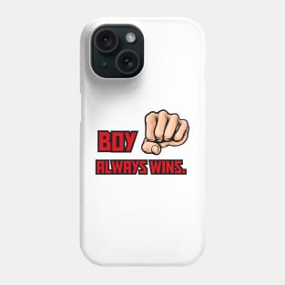 boy always wins boxing punch Phone Case