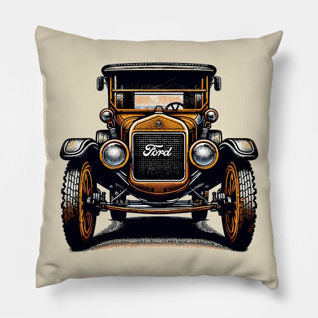 Ford Model T Pillow by Vehicles-Art