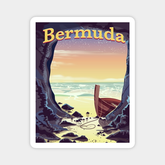 Bermuda Sea Cave Magnet by nickemporium1