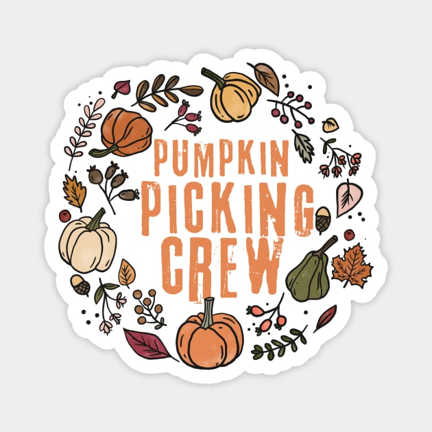 Pumpkin Picking Crew Halloween Magnet by The WYLD Tribe