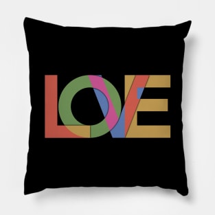Love - Overlapping Letters. Pillow