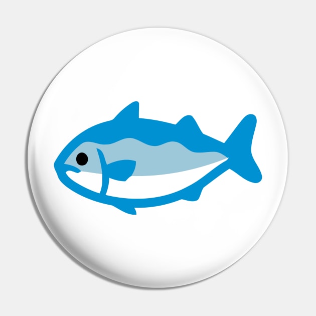 Blue Tuna Fish Emoticon Pin by AnotherOne