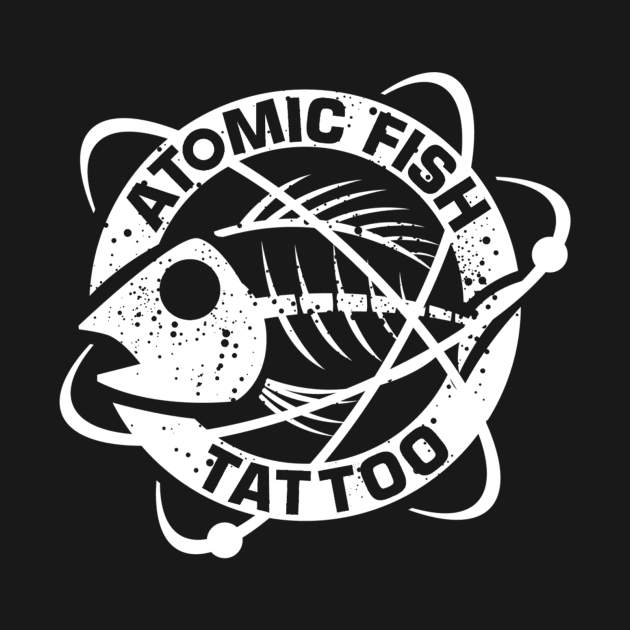 Atomic Fish Tattoo Original Solid White by atomicfishtattoo1979