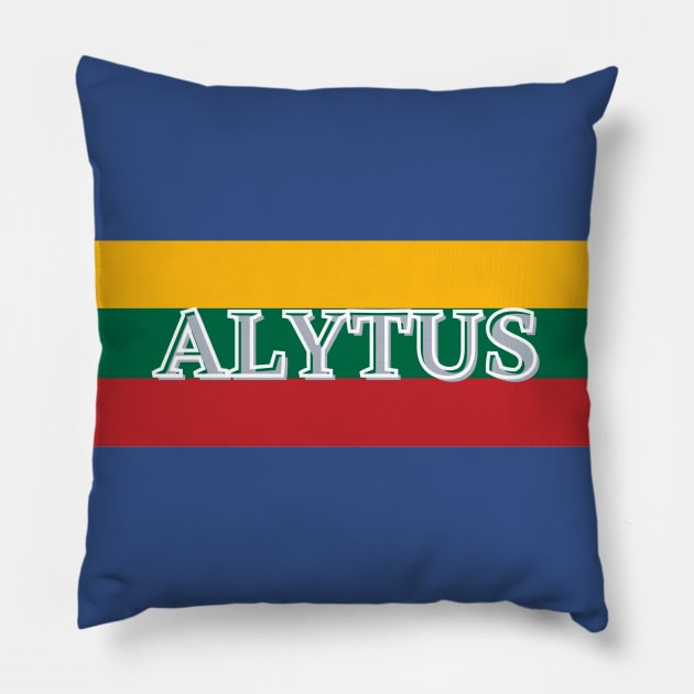 Alytus City in Lithuania Flag Pillow by aybe7elf