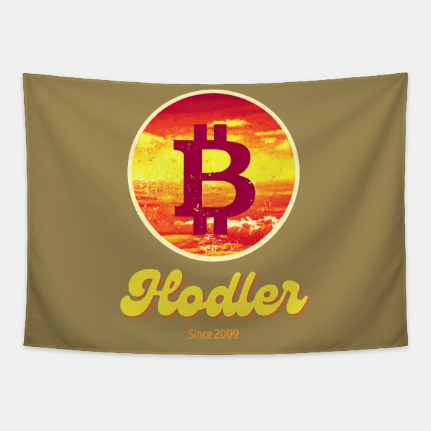 Bitcoin - Hodler Since 2009 Tapestry by Something Clever