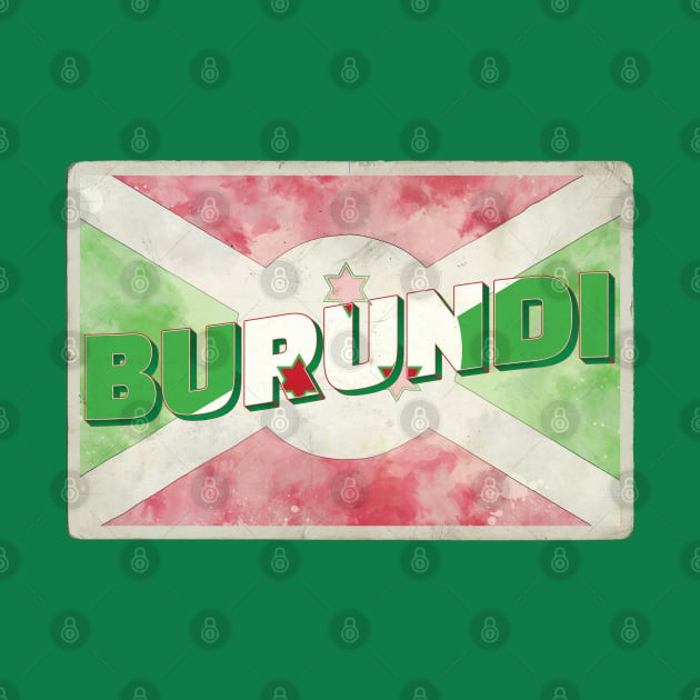 Burundi Vintage style retro souvenir by DesignerPropo