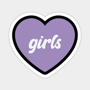 I Love Purple Girls Magnet