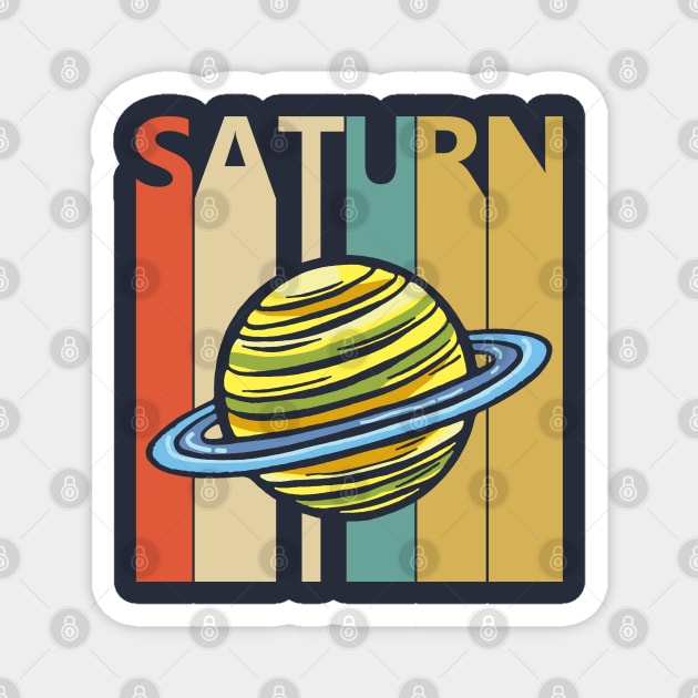 Vintage Saturn Planet Magnet by GWENT