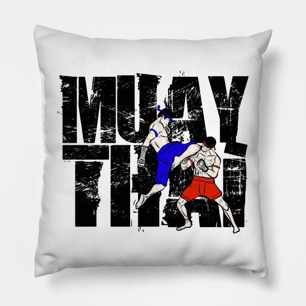 Muay Thai - Fignters Pillow by Jack Soda