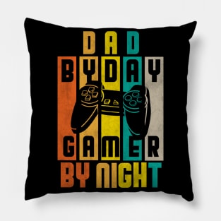 Dad By Day Gamer By Night . Father's Day Gift Pillow