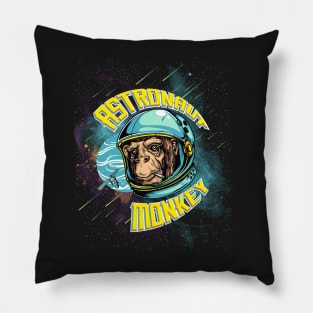 Astronaut Monkey Funny Space Art Pillow