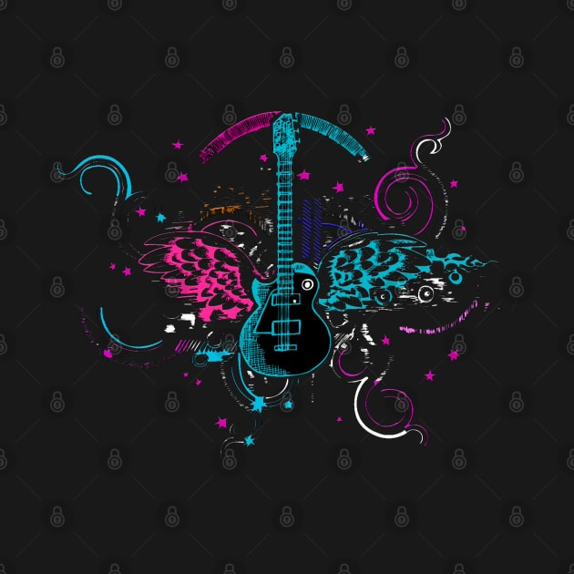 Wings of Sound: Vibrant Guitar Designs That Soar by Linna-Rose