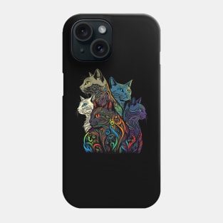 Cat Colorful Pattern Design Phone Case