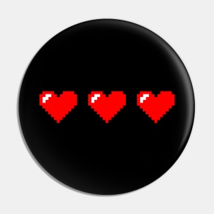 Pixel Heart Life Pin