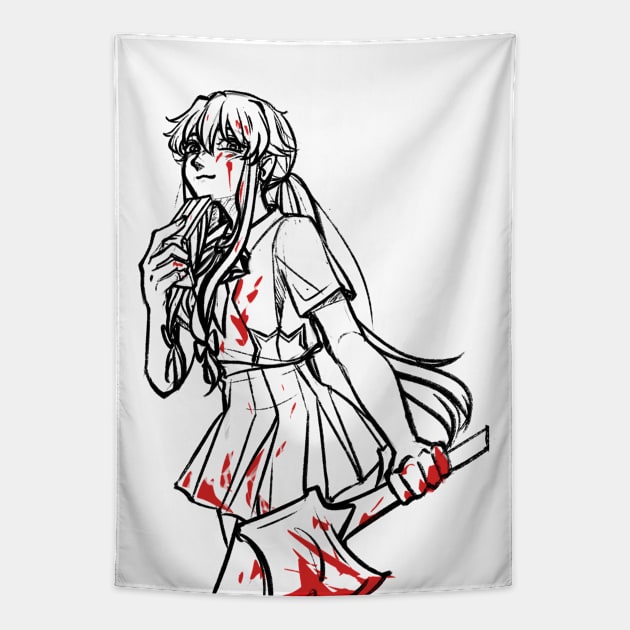 Yuno Gasai Tapestry by Narurein