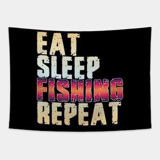 Eat Sleep Fishing Repeat Tapestry